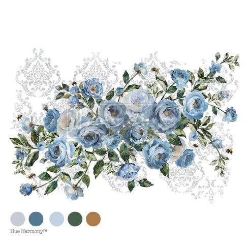 Re-Design with Prima - Transfer Aufkleber 24x35 Inch "Azure Blossom" Decor Transfer 4 Bogen 
