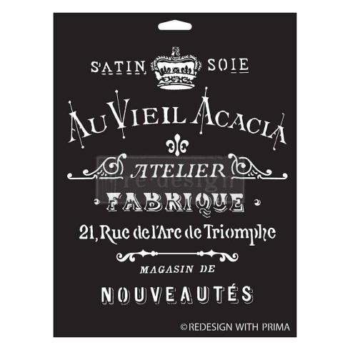 Re-Design with Prima - Schablone "Satin Soie" Stencil 