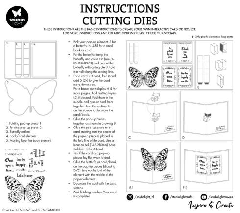 Studio Light - Stanzschablone "Butterfly Pop-Up" Dies