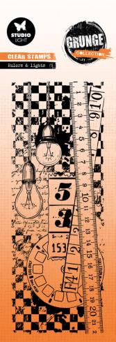 Studio Light - Stempel "Rulers & Lights" Clear Stamps Grunge Collection