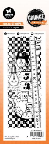 Studio Light - Stempel "Rulers & Lights" Clear Stamps Grunge Collection