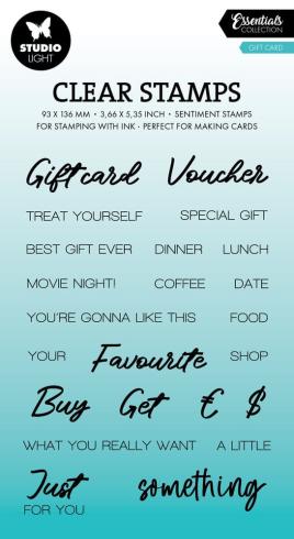 Studio Light - Stempelset "Gift Card" Clear Stamps