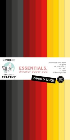 Creative Craft Lab - Studio Light - Cardstock "Bees & Bugs" Paper Pack 30x15cm - 24 Bogen