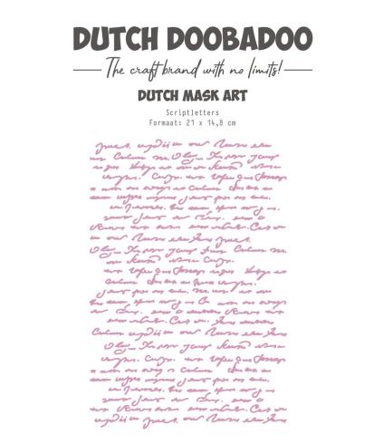 Dutch Doobadoo - Schablone A5 "Script Letters" Stencil - Dutch Mask Art