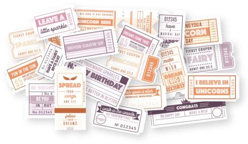 Dutch Doobadoo - Stanzteile "Tickets" Die Cuts