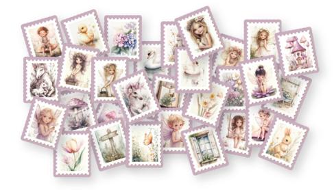Dutch Doobadoo - Stanzteile "Spring Poststamps" Die Cuts