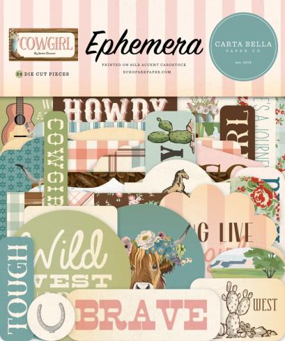 Carta Bella - Stanzteile "Cowgirl" Ephemera
