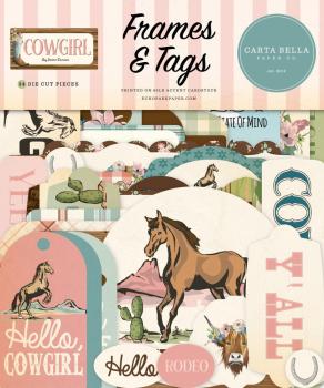 Carta Bella - Stanzteile & Anhänger "Cowgirl" Ephemera Frames & Tags