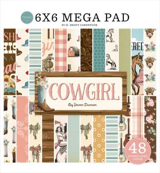Carta Bella - Designpapier "Cowgirl" Cardmakers Mega Pad 6x6 Inch - 48 Bogen