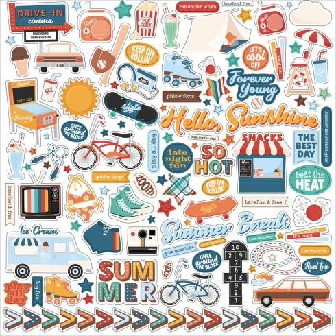 Echo Park - Aufkleber "Summer Break" Element Sticker 12"