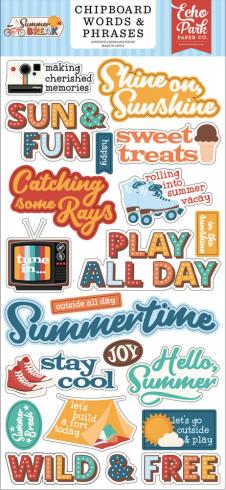 Echo Park - Sticker "Summer Break" Chipboard 6x13 Inch