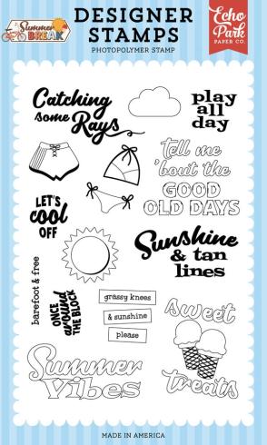 Echo Park - Stempelset "Catching Some Rays" Clear Stamps