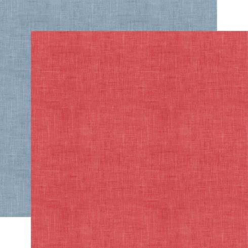 Echo Park - Cardstock "Yankee Doodle" Coordinating Solids Paper 12x12 Inch - 6 Bogen 