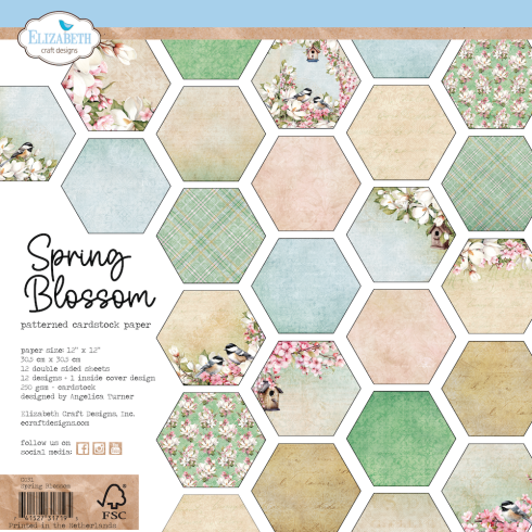 Elizabeth Craft Designs - Designpapier "Spring Blossom" Paper Pack 12x12 Inch - 12 Bogen