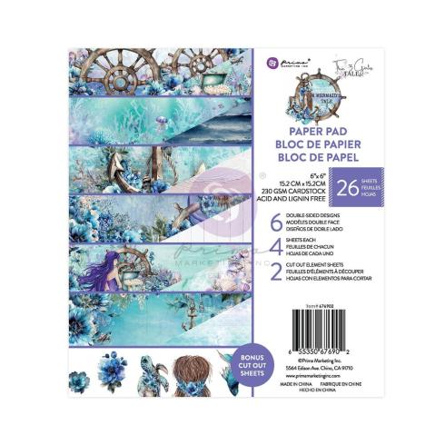 Prima Marketing - Designpapier "A Mermaid's Tale" Paper Pack 6x6 Inch - 26 Bogen