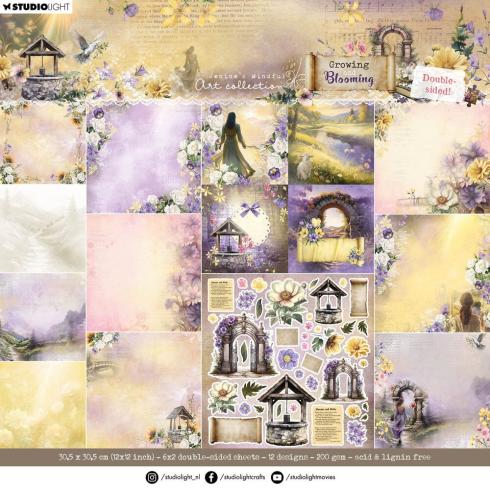 Studio Light - Designpapier "Growing & Blooming" Paper Pack 20,3x20,3 cm - 12 Bogen