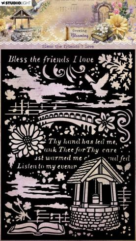 Studio Light - Schablone "Bless The Friends I Love" Stencil  