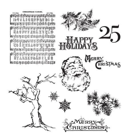 Stampers Anonymous - Gummistempelset "Mini Holidays 3" Cling Stamp Design by Tim Holtz