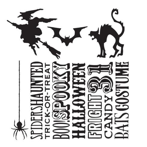 Stampers Anonymous - Gummistempelset "Halloween Silhouettes" Cling Stamp Design by Tim Holtz