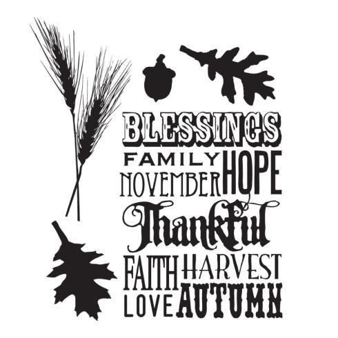Stampers Anonymous - Gummistempelset "Thankful Silhouettes" Cling Stamp Design by Tim Holtz
