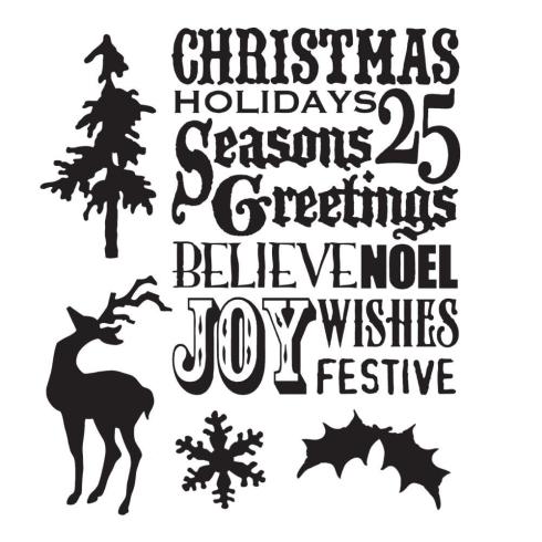 Stampers Anonymous - Gummistempelset "Seasons Silhouettes" Cling Stamp Design by Tim Holtz