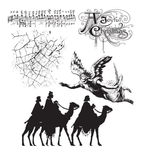 Stampers Anonymous - Gummistempelset "Joyful Song" Cling Stamp Design by Tim Holtz