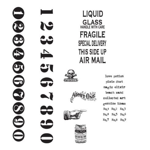 Stampers Anonymous - Gummistempelset "Little Labels" Cling Stamp Design by Tim Holtz