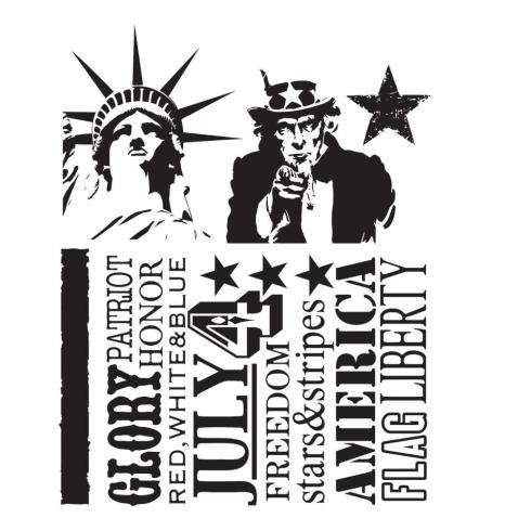 Stampers Anonymous - Gummistempelset "Americana Silhouettes" Cling Stamp Design by Tim Holtz