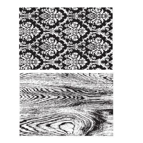 Stampers Anonymous - Gummistempel "Wallpaper And Wood" Cling Stamp Design by Tim Holtz