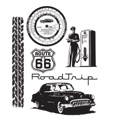 Stampers Anonymous - Gummistempel "Road Trip" Cling Stamp Design by Tim Holtz