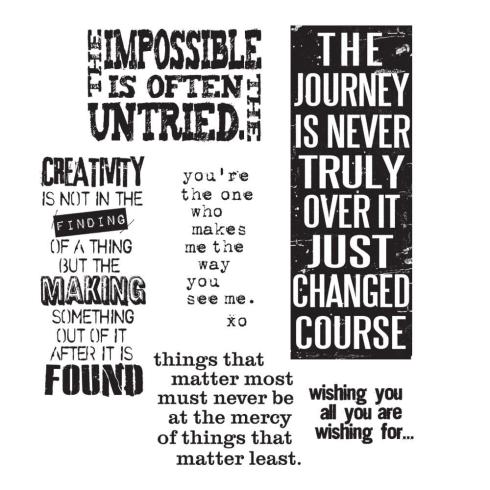 Stampers Anonymous - Gummistempelset "Words For Thought" Cling Stamp Design by Tim Holtz