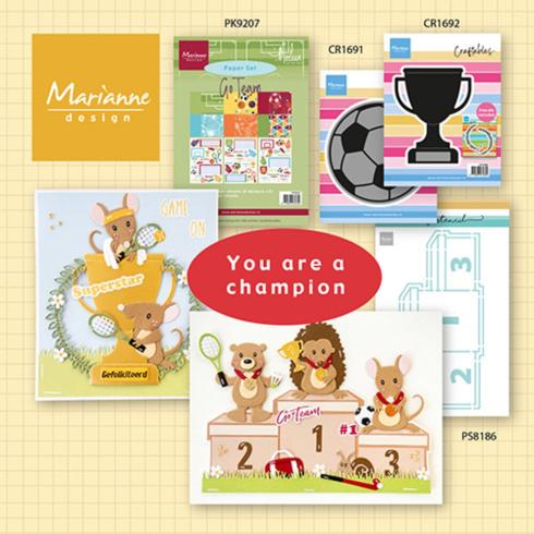 Marianne Design - Designpapier "Go Team" Paper Pad A5 - 12 Bogen 