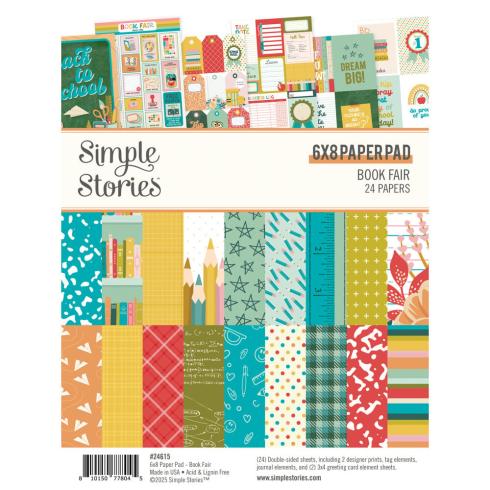 Simple Stories - Designpapier "Book Fair" Paper Pack 6x8 Inch - 24 Bogen