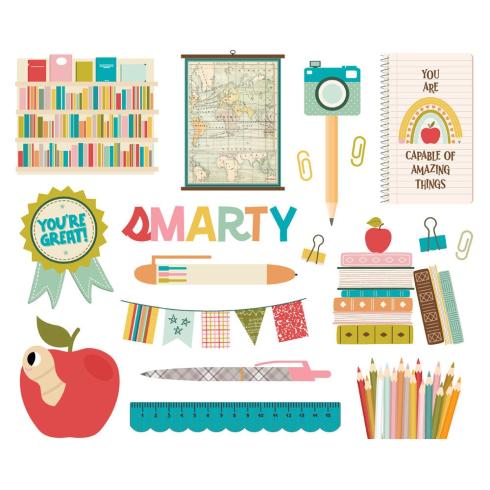 Simple Stories - Stanzteile "Book Fair" Big Bits & Pieces 