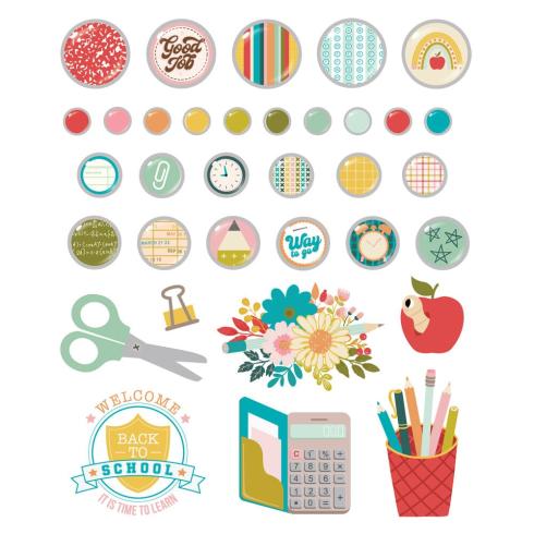 Simple Stories - Decorative Brads "Book Fair" 