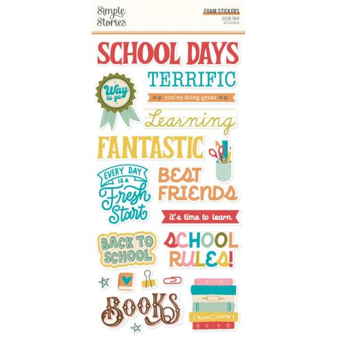 Simple Stories - Aufkleber "Book Fair" Foam Sticker