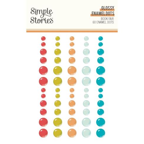 Simple Stories - Enamel Dots "Book Fair" 60 Stück 