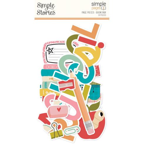 Simple Stories - Stanzteile "Book Fair" Die Cuts