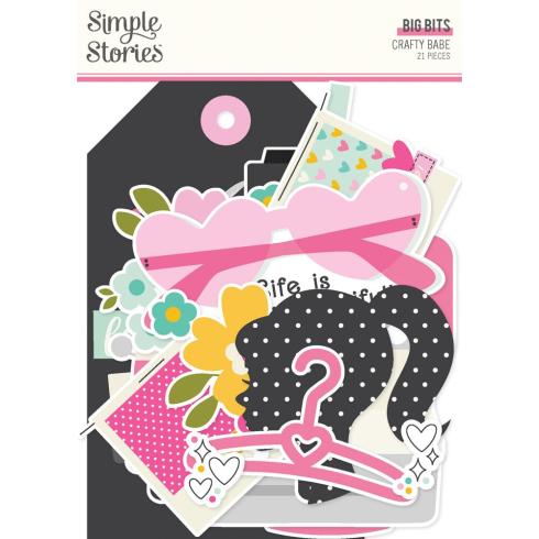 Simple Stories - Stanzteile "Crafty Babe" Big Bits & Pieces 