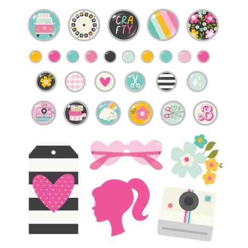 Simple Stories - Decorative Brads "Crafty Babe" 