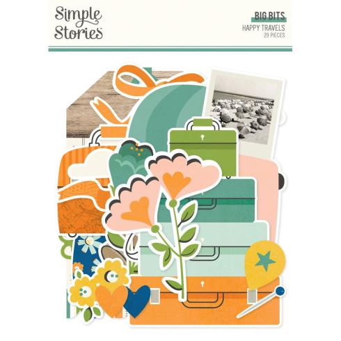 Simple Stories - Stanzteile "Happy Travels" Big Bits & Pieces 
