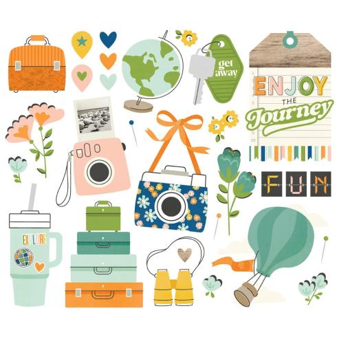 Simple Stories - Stanzteile "Happy Travels" Big Bits & Pieces 