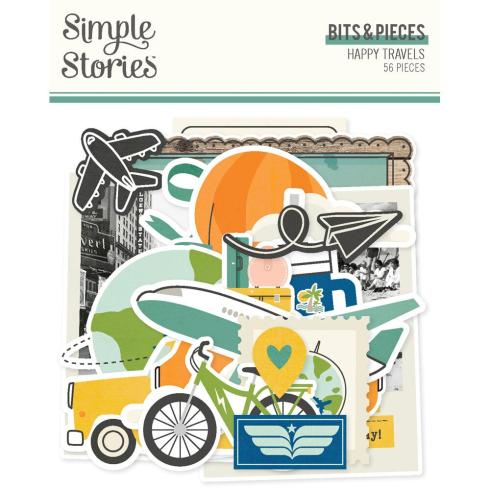 Simple Stories - Stanzteile "Happy Travels" Bits & Pieces 