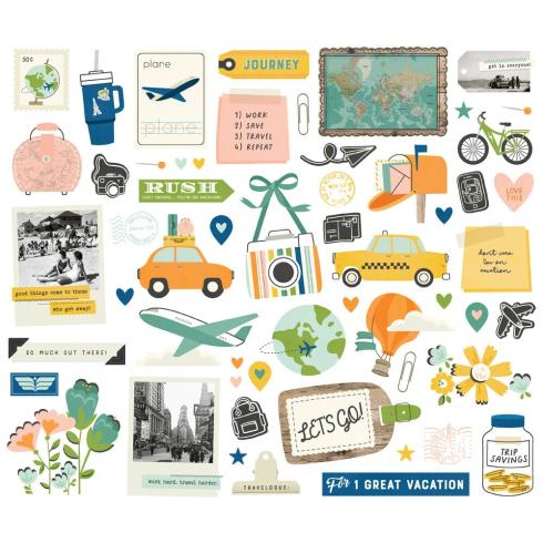 Simple Stories - Stanzteile "Happy Travels" Bits & Pieces 
