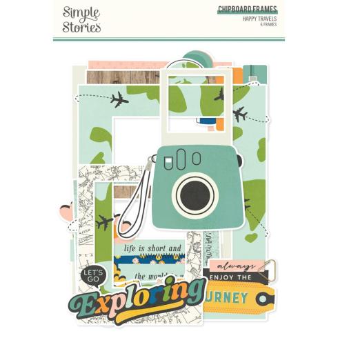 Simple Stories - Chipboard Frames "Happy Travels" 
