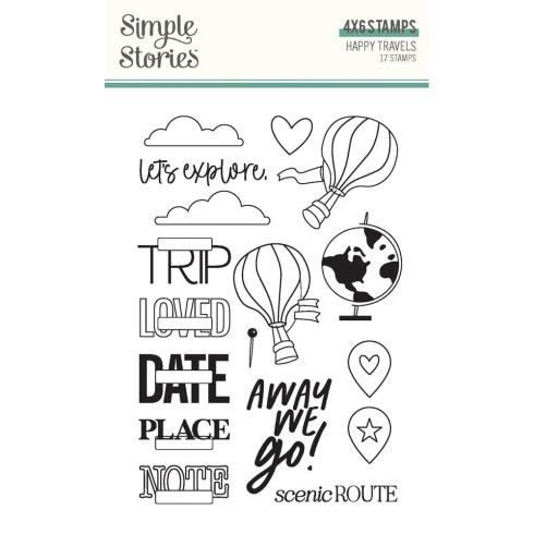 Simple Stories - Stempelset "Happy Travels" Clear Stamps 
