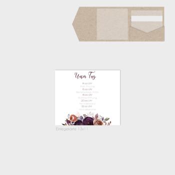 Einlegekarten-Bundle "Boho Violett-Flower" Quadrat | 2