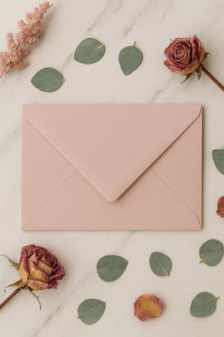 Briefumschläge - Briefhüllen in altrosa, DIN B6 120g/m² oF, Nassklebung