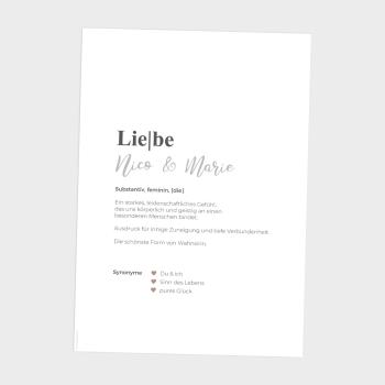 Definitionsposter "Liebe 1" | Geschenkidee | Personalisiert  | individuelles Bild | Wörterbuch