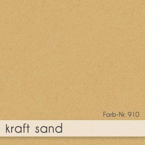 Preview: Passepartoutkarte oval 3-Fach DIN A6 in kraft sand
